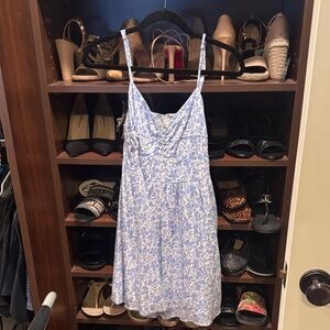 Gentle Fawn Blue and White Midi Dress